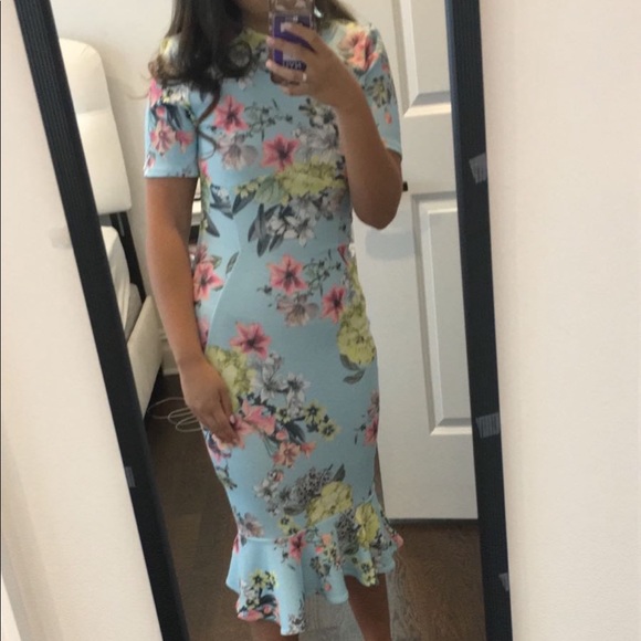 asos floral bodycon dress